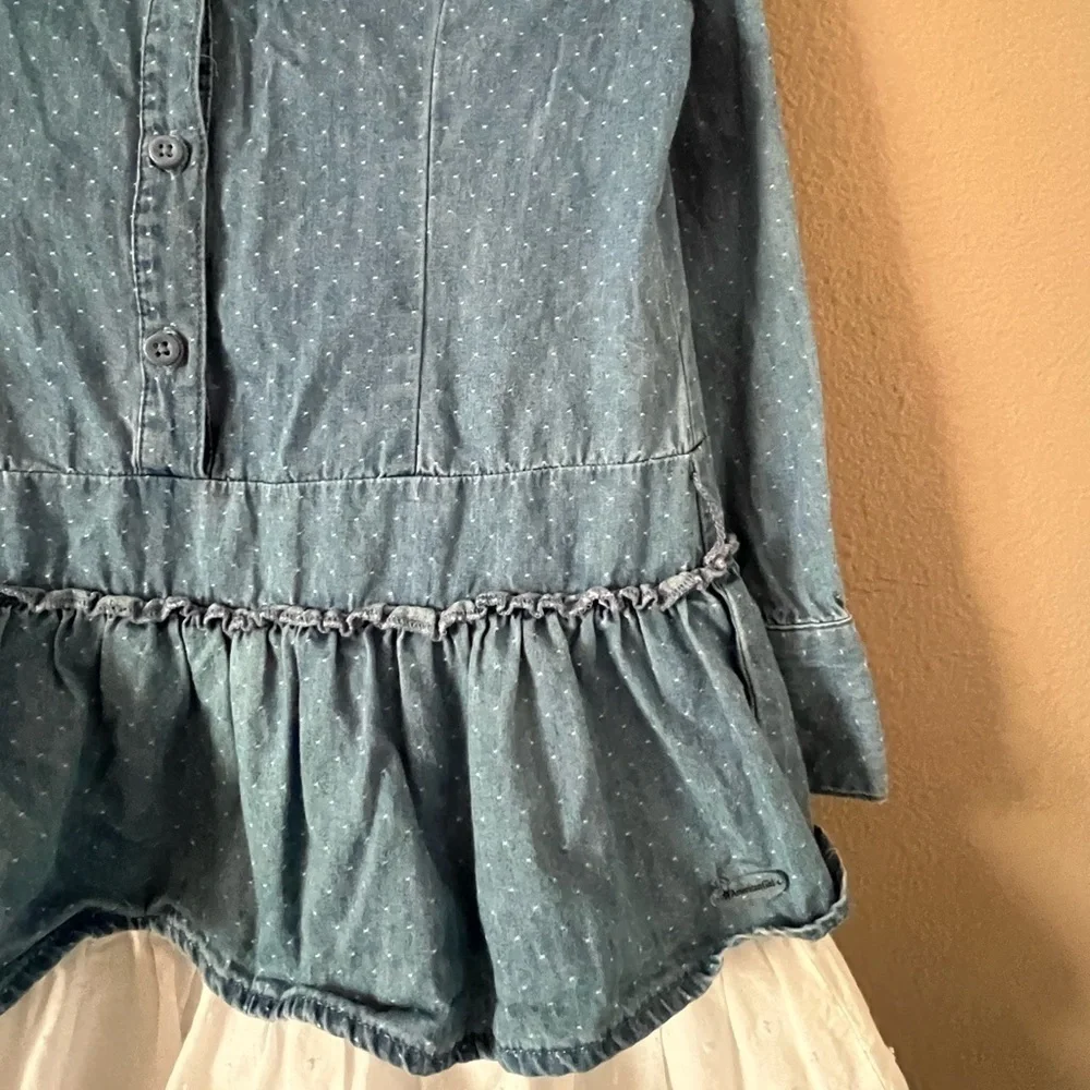 American Girl Chambray Ruffle Skirt Dress